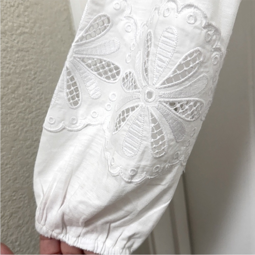 NWT Boden Scallop Cutwork Top in White - Picture 8 of 10